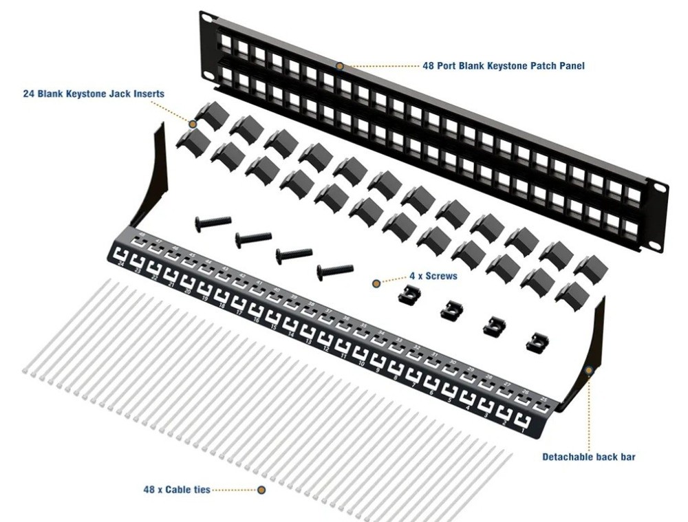 iwilllink 48 port keystone patch panel