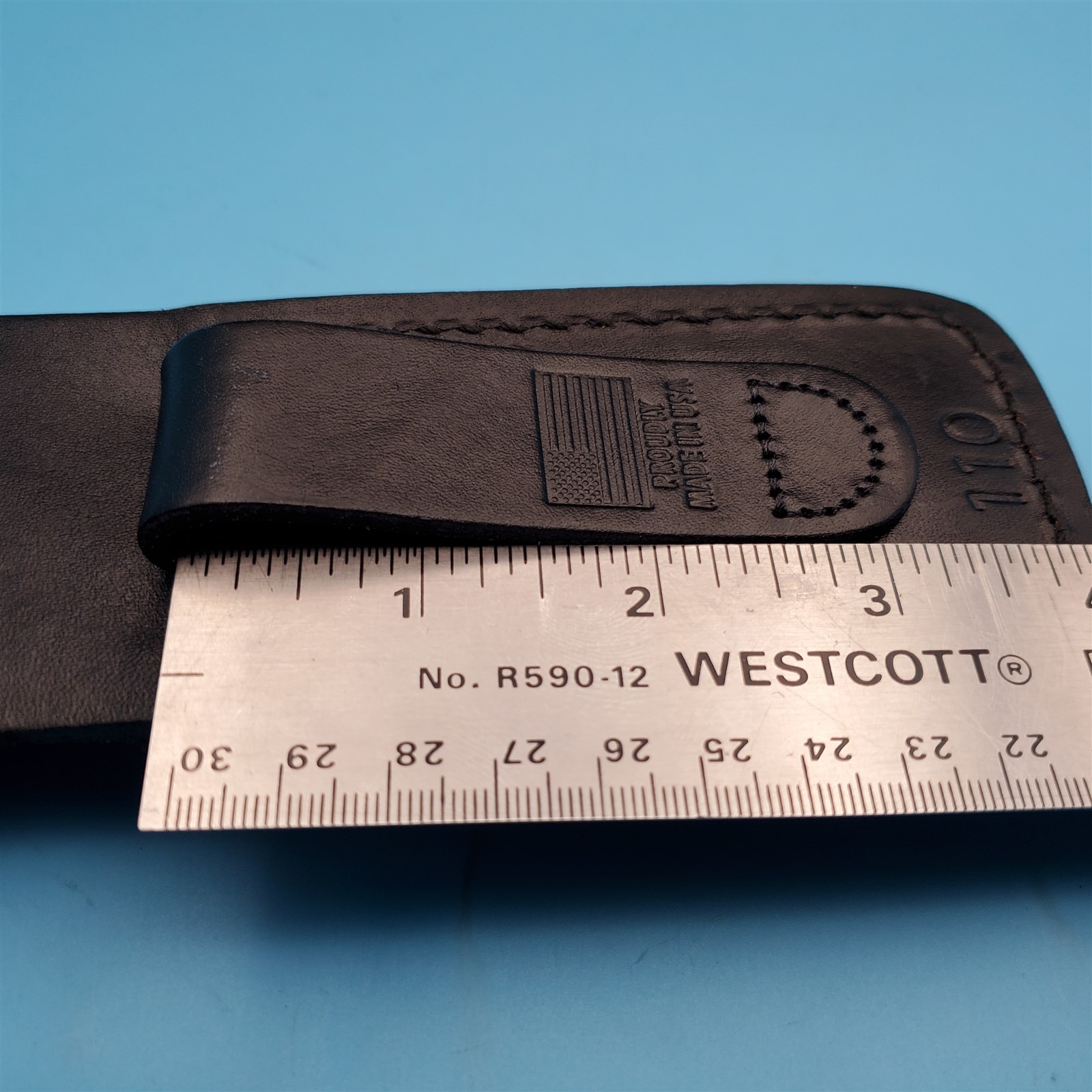 Vintage Buck 110 Pocket Knife Sheath Black Leather Folding Blade Hunter Case 5"