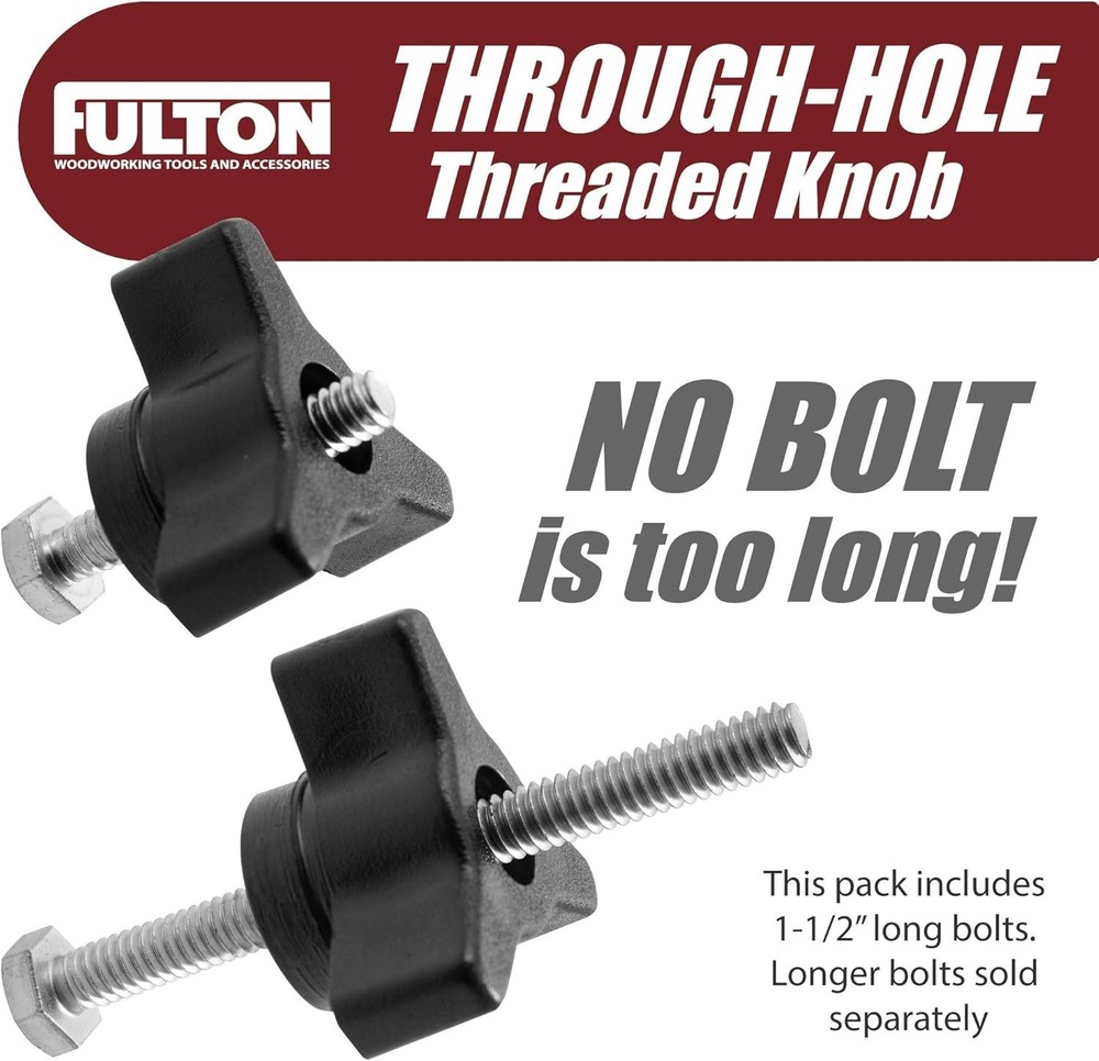 30 Piece T Track Bolts and Knobs Kit, 1/4"-20 T Bolts & Threaded Knobs