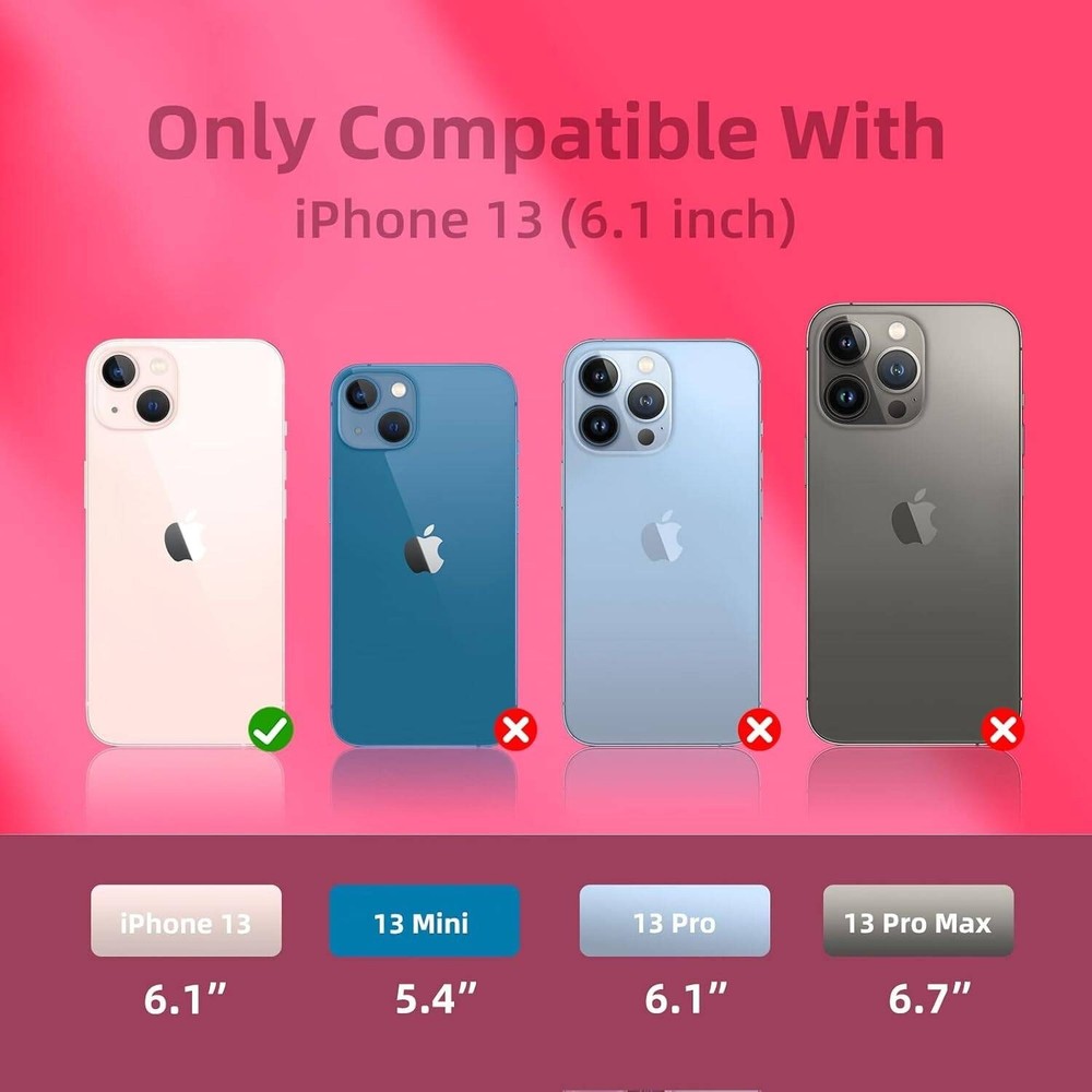 Compatible iPhone 13 6.1 Case – 20-Pack Bulk Lot (Hot Pink)