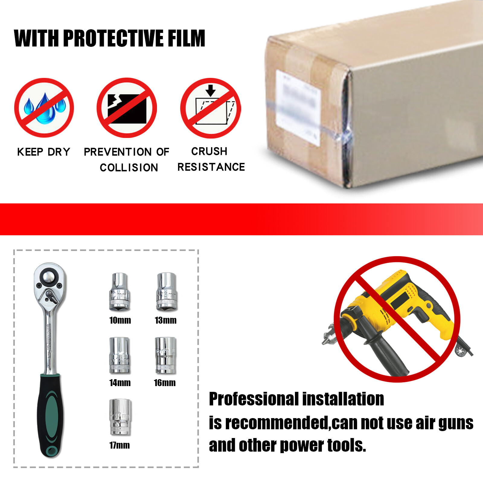 Fit Ford F-150 SuperCrew Cab 6" 2009-2014 Nerf Bar Side Step Running Board Black