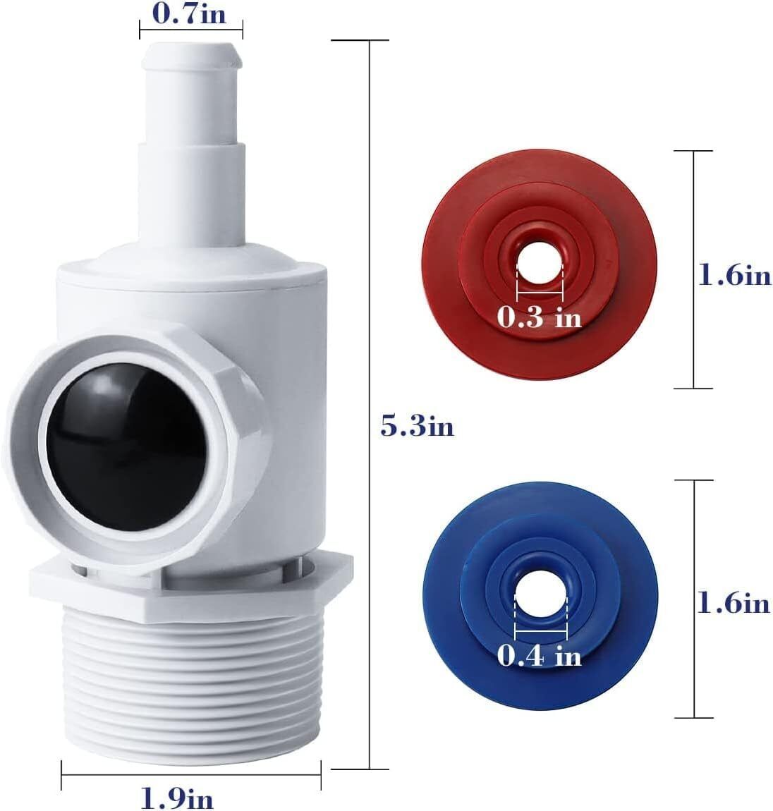 Universal Wall Fitting UWF Connector 9-100-9001 For Polaris 280/380 Pool Cleaner