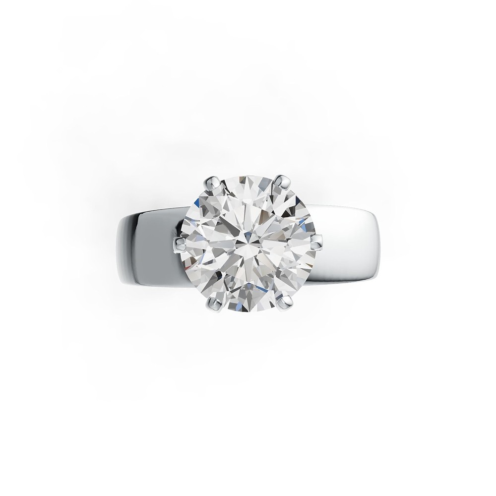 Sterling Silver Semi Mount Ring Setting Round RD 10x10mm Solitaire