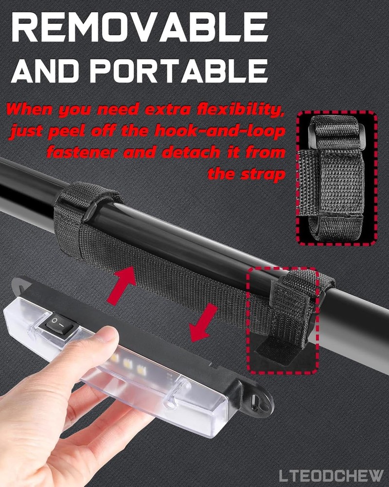 UTV Interior Dome Light, LTEODCHEW Universal Roll Bar Mount LED Light for UTV...