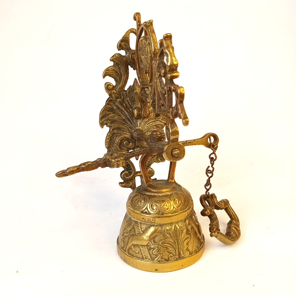Antique Brass Monastery Mall mounted Bell
