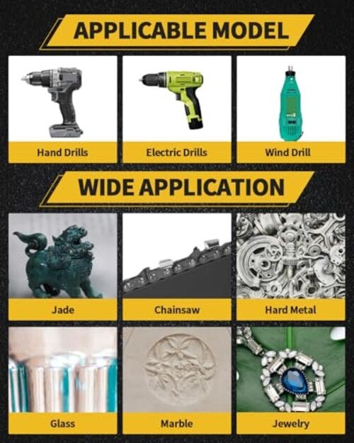 Pcs Diamond Chainsaw Sharpener Bits, High Hardness Titanium Plated 30 Gold