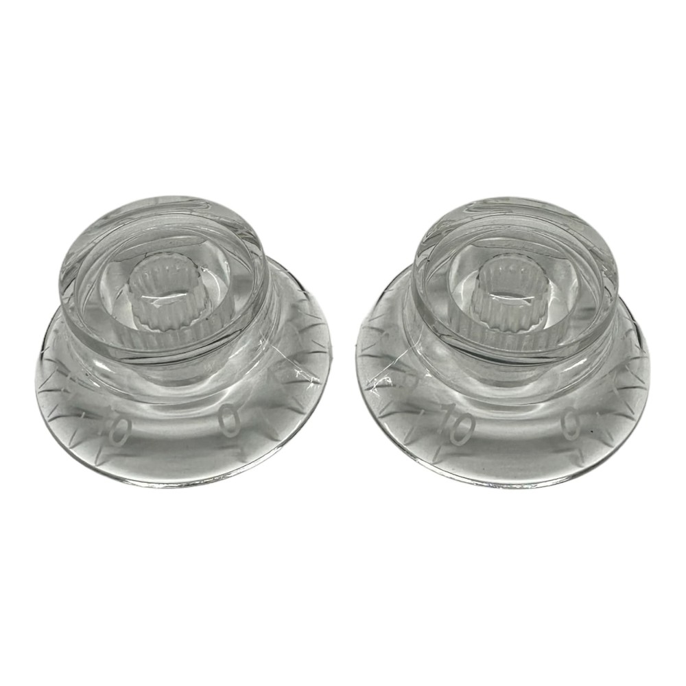 AxLabs Bell Knobs (Set of 2), Clear, White Font