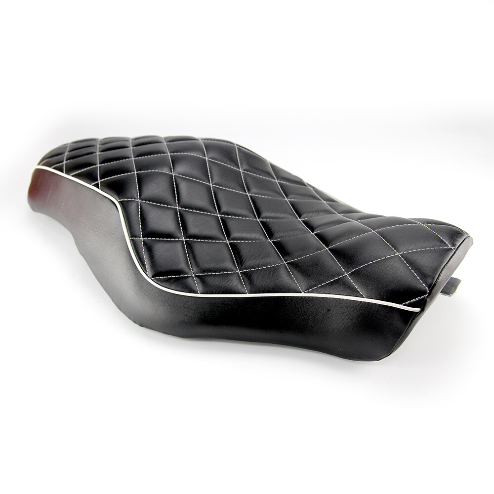 Black Driver Passenger Two Up Seat For Harley Sportster 883 1200 XL1200T Iron 48
