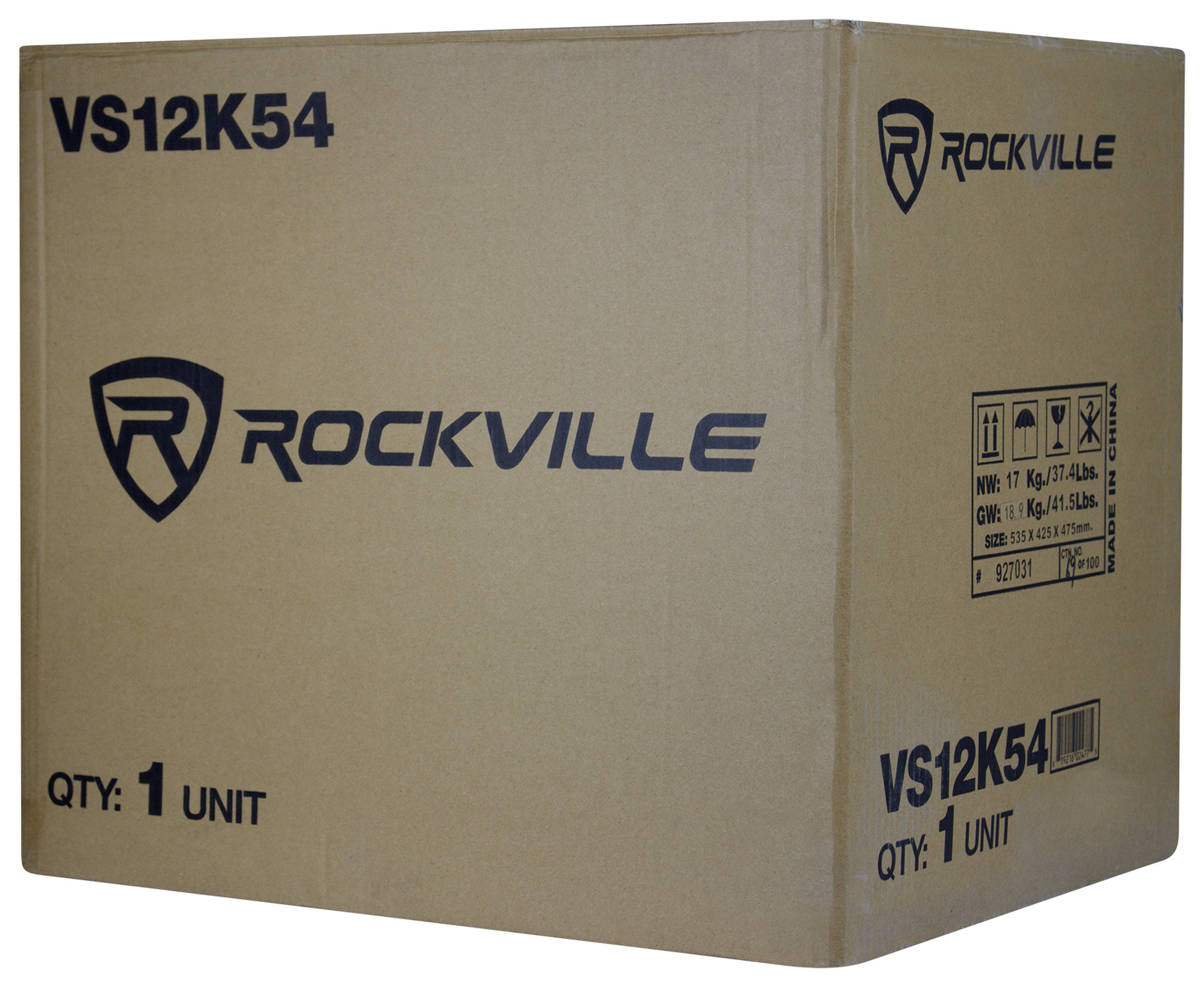 Rockville VS12K54 12" K5 1400w Car Subwoofer in Vented Sub Enclosure Box - 4 Ohm