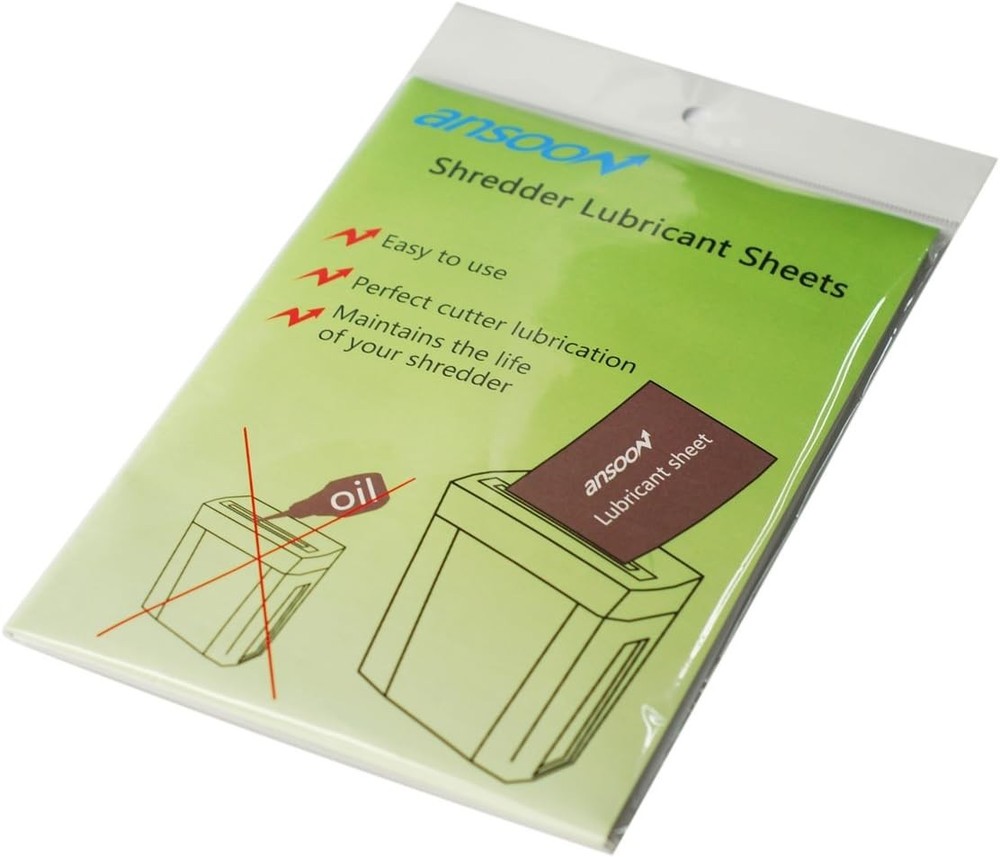 Paper Shredder Lubricant Sheets, Sharpening 12PCS, white-12PCS