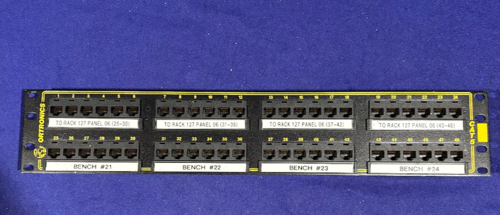 ORTRONICS 2U CAT 5E 48 Port Rack Mount Panel