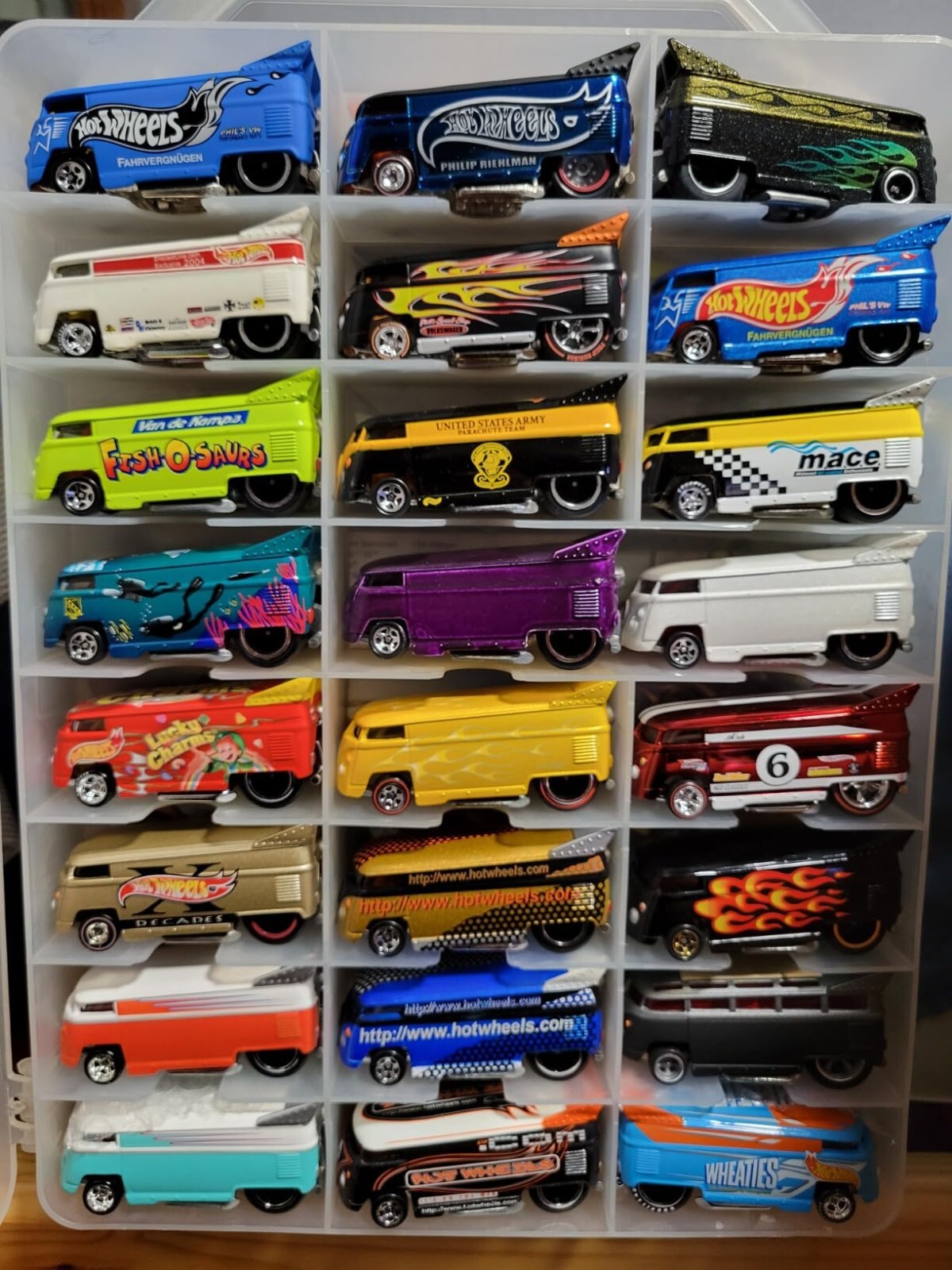 6 Hot Wheels Clear STORAGE CARRY CASES! 288 cars total M2 Diecast Jammar cases