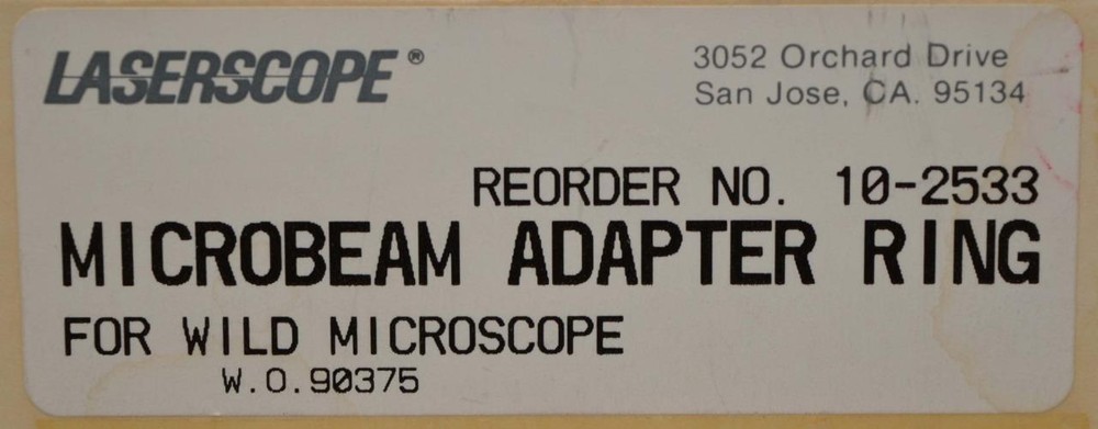 Laserscope Microbeam Adapter Ring for Wild Microscope 10-2533 ++ NEW ++