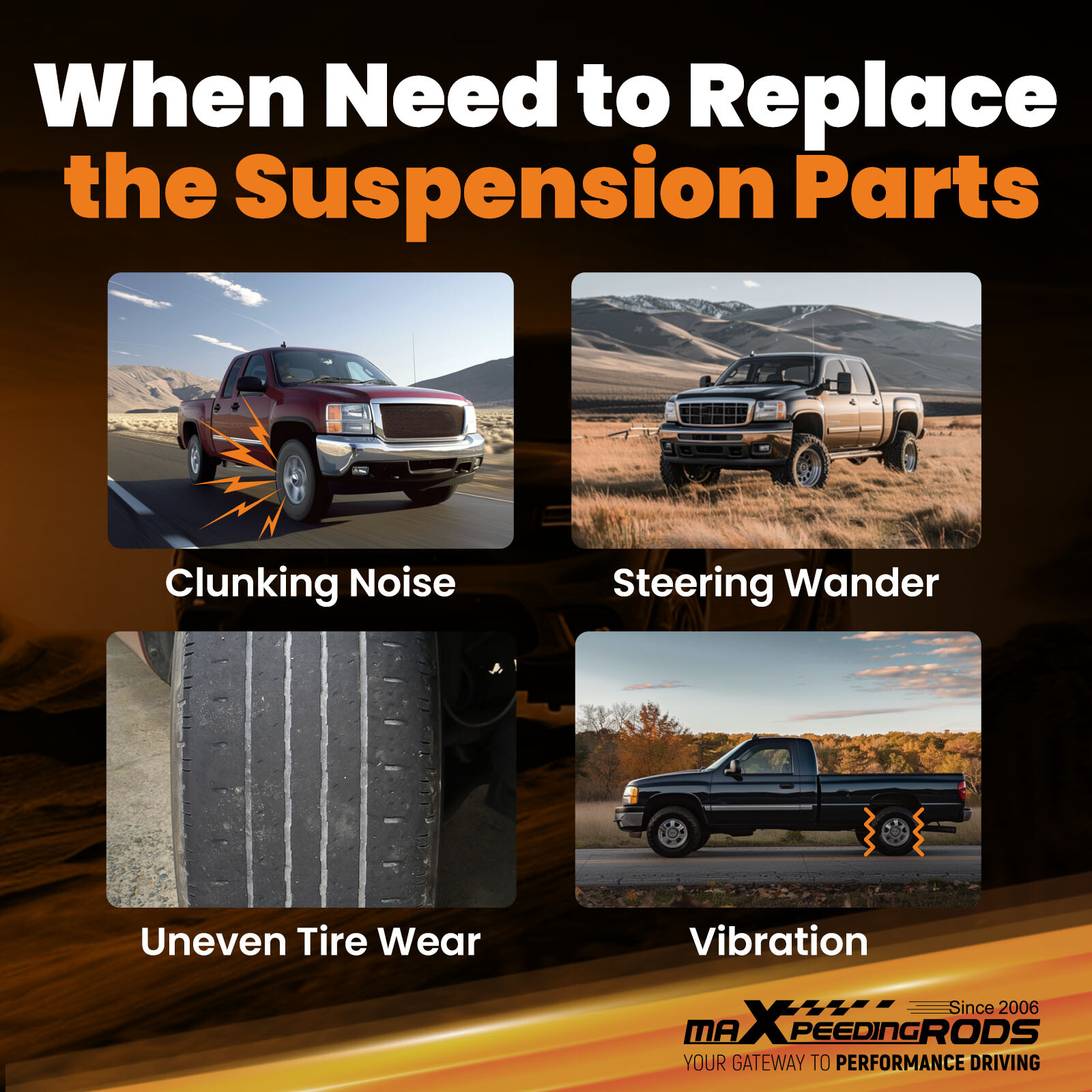 2x Upper Drop Alignment Control Arms Drop Kit for 1999-06 Silverado Sierra 1500