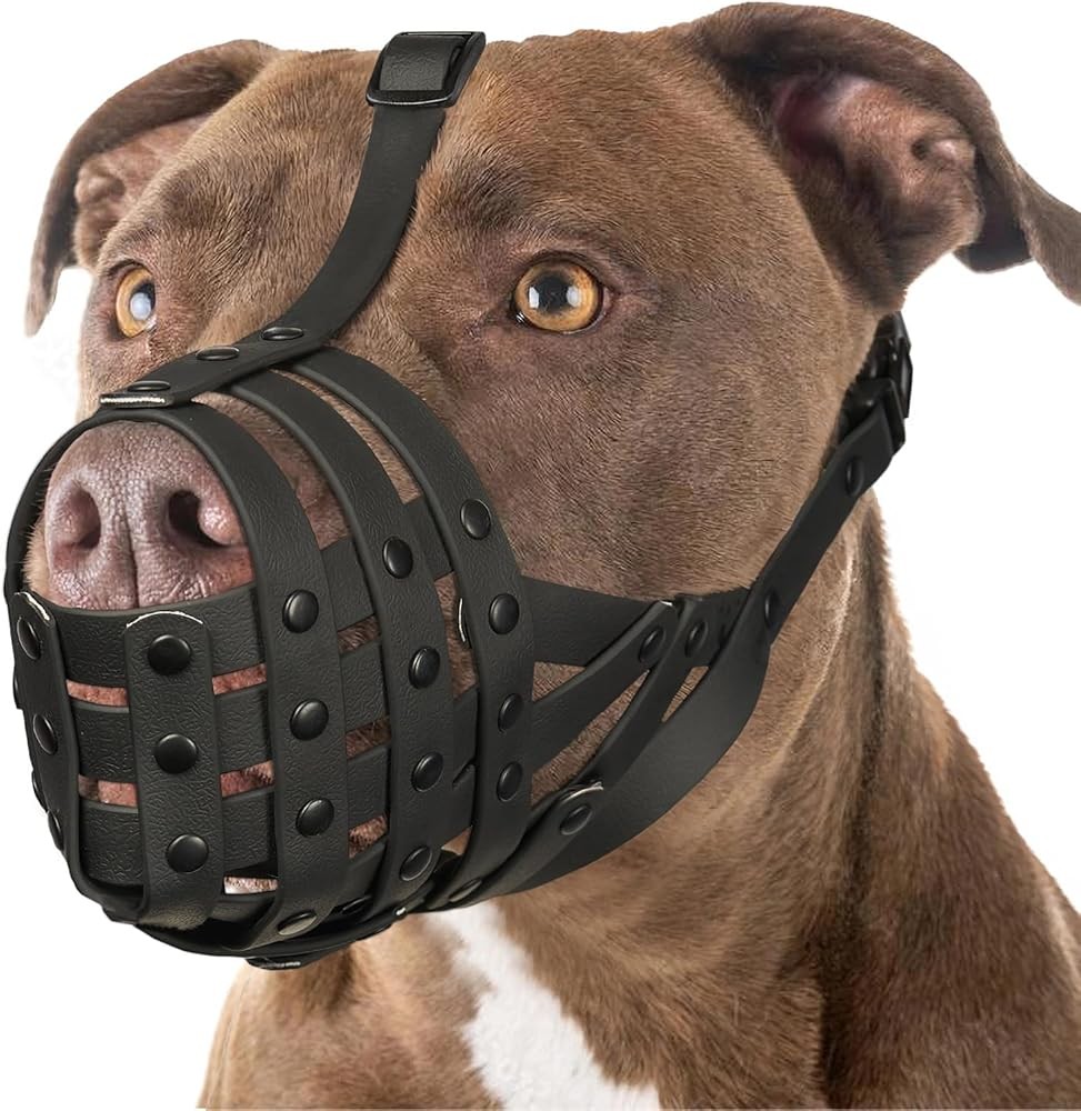 Pitbull Muzzle for Lar Medium Sized Dogs to Prevent Biting