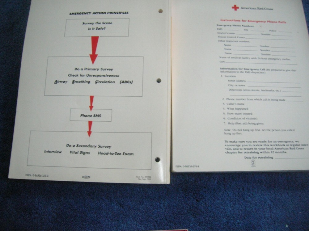 SIX (6) FIRST AID BOOKS & MANUALS