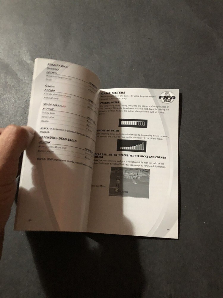 fifa soccer 2003 GameCube manualGameCube manual Only