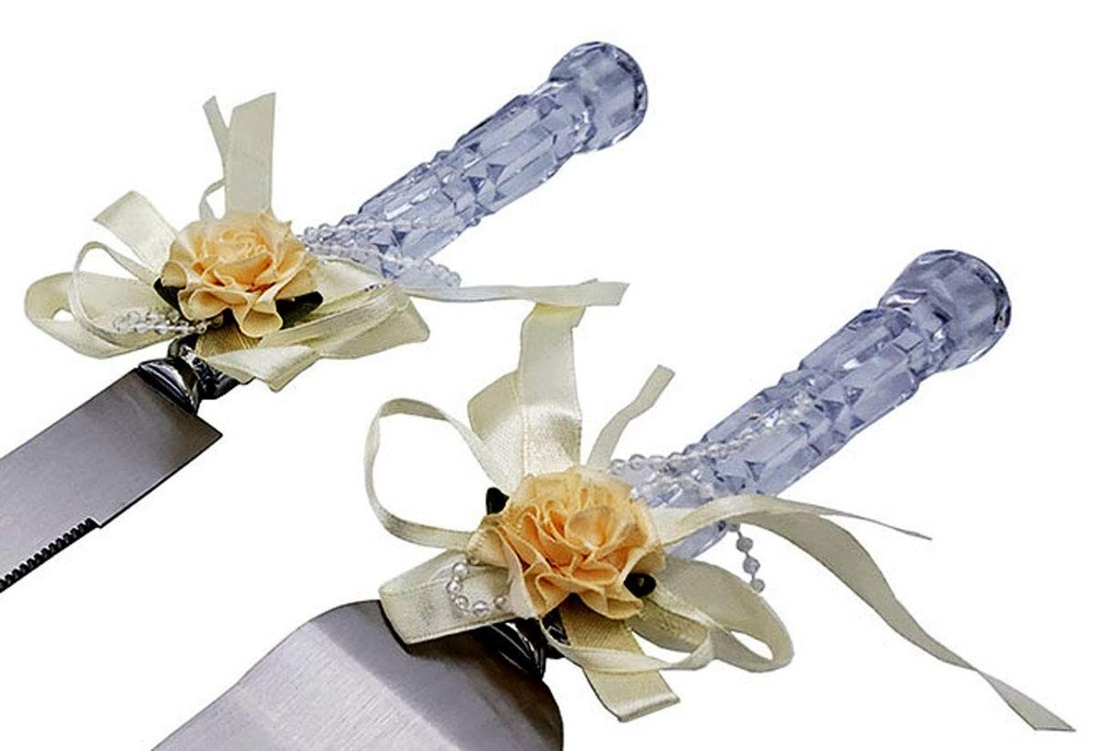 Personalized Wedding Cake Knife & Server Set – Free Engraving Gift
