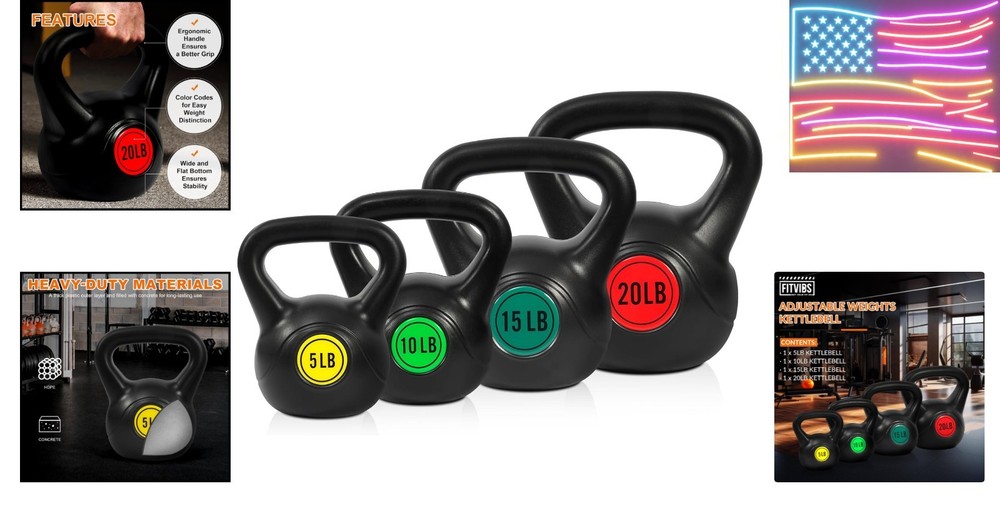 Kettlebell Sets Piece Strength Training KettleBells Weight Set