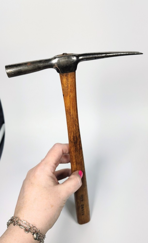 Antique Tact Hammer Oak Handle 12.75"