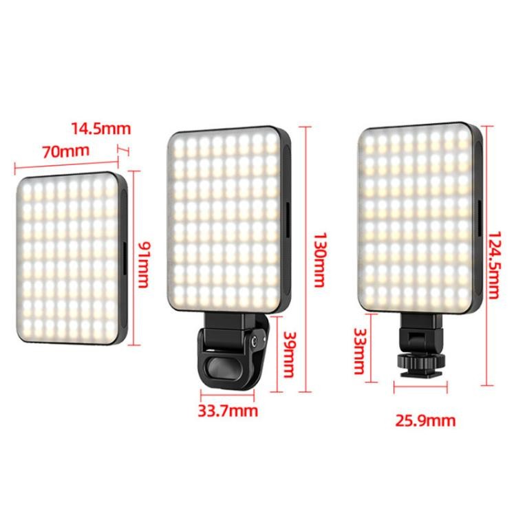 Magnetic 128 LED Selfie Light Rechargeable Smartphone PC Camera Streaming
