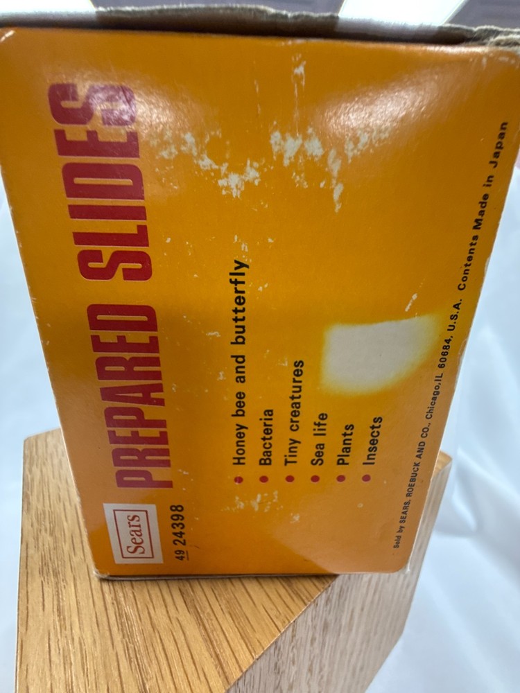 Sears Prepared Microscope Slides Set 36 Specimens Science Education Lab Kit