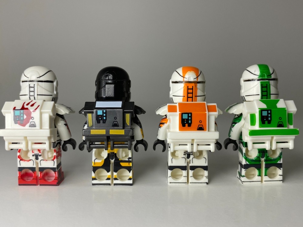 CUSTOM Star Wars Clone Commando Delta Squad! 4 Minifigures + Accessories!