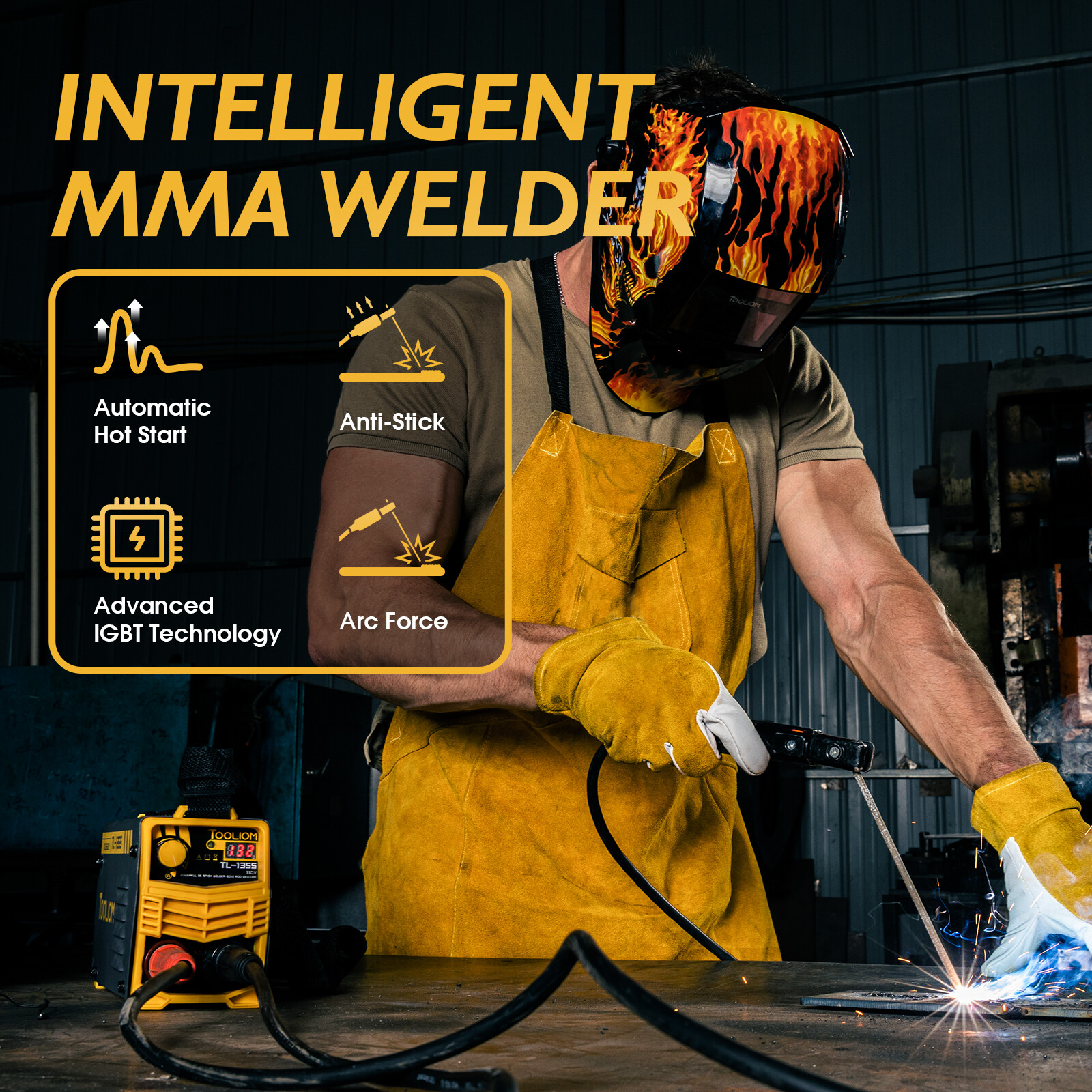 135A 110V Stick Welder MMA ARC Welder DC Inverter MINI Welding Machine