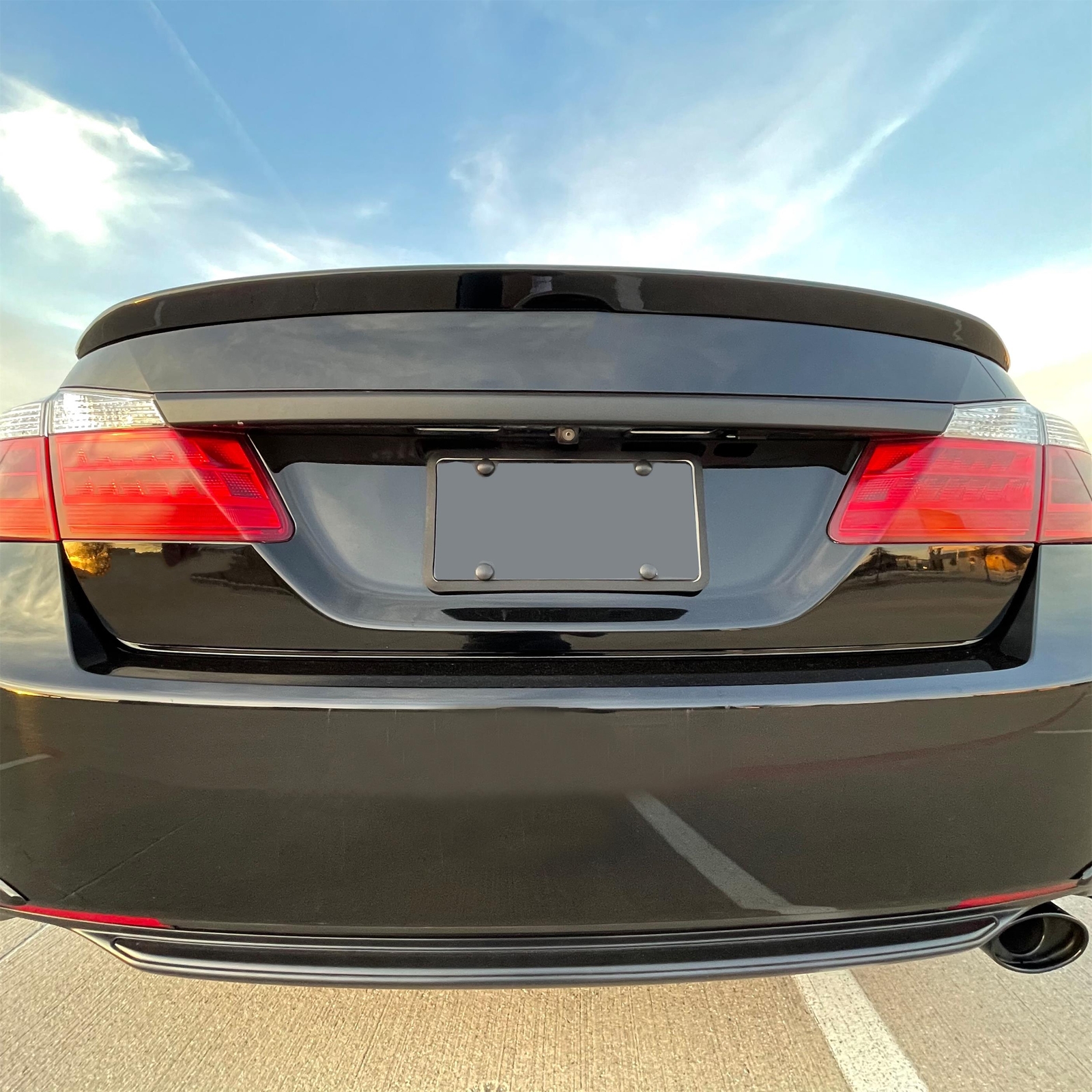 For 2013-2017 Honda Accord 4DR Sedan Painted Glossy Black Trunk Lid Spoiler Wing