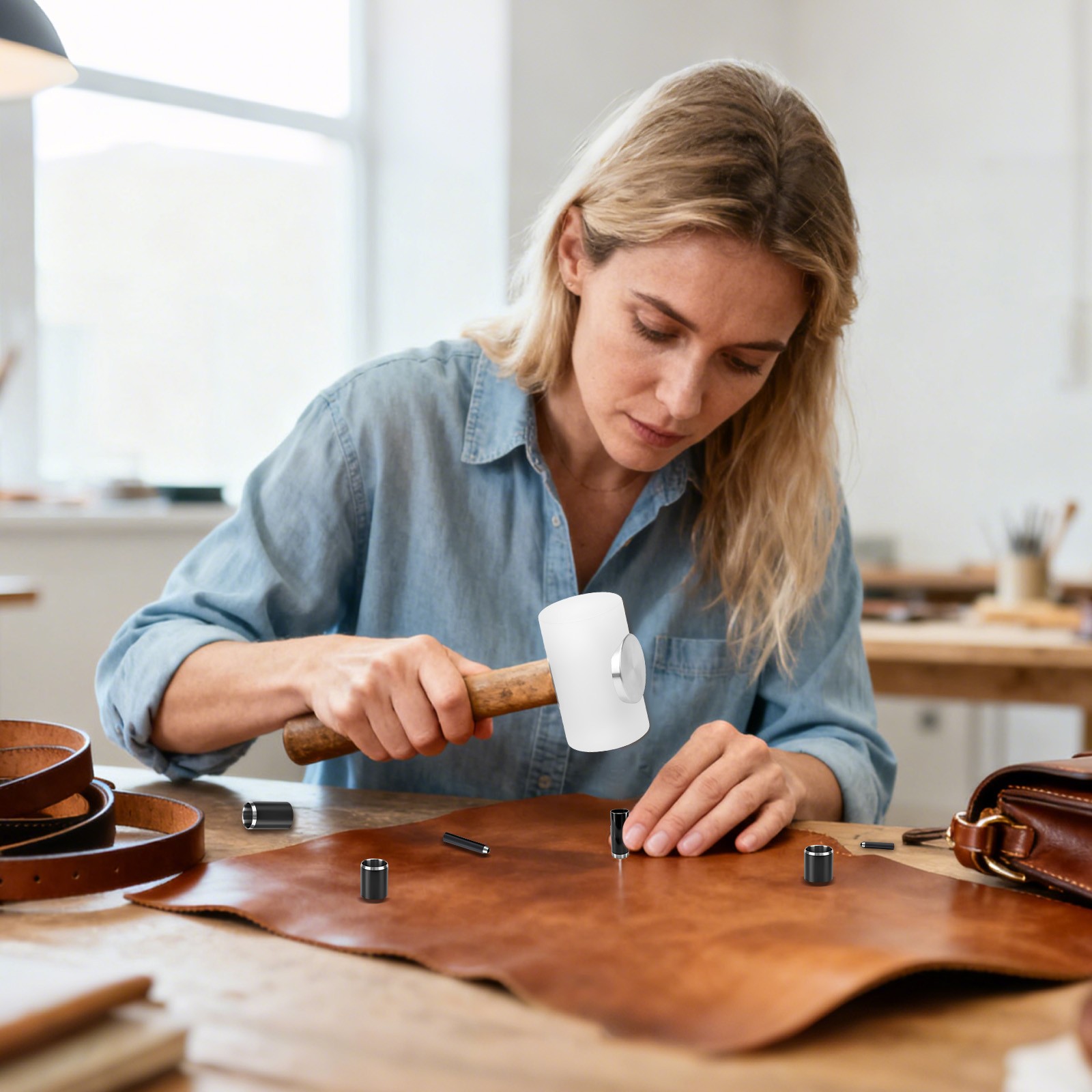 25 PCS Heavy Duty Hollow Hole Punch Set 1–25mm Manual Tool for Leather DIY Craft