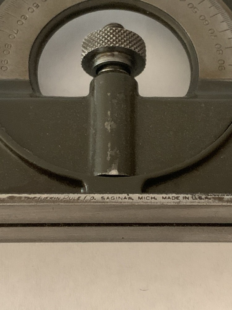 LUFKIN PROTRACTOR HEAD FOR 12" COMBINATION SQUARE WORK GREAT GOOD CONDITION.