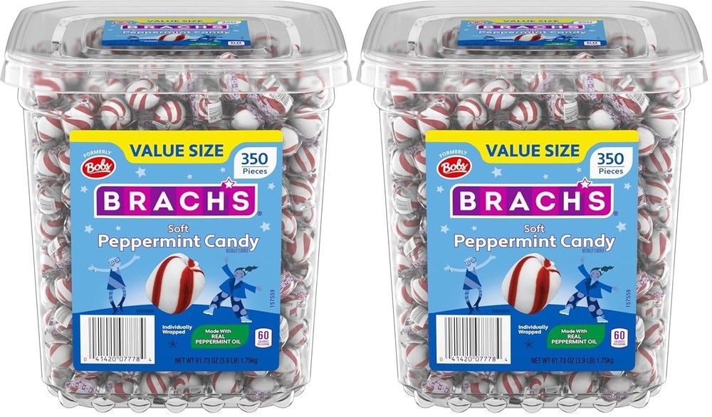 Bob's Sweet Stripes Soft Peppermint Twists, 700 Mint Pack