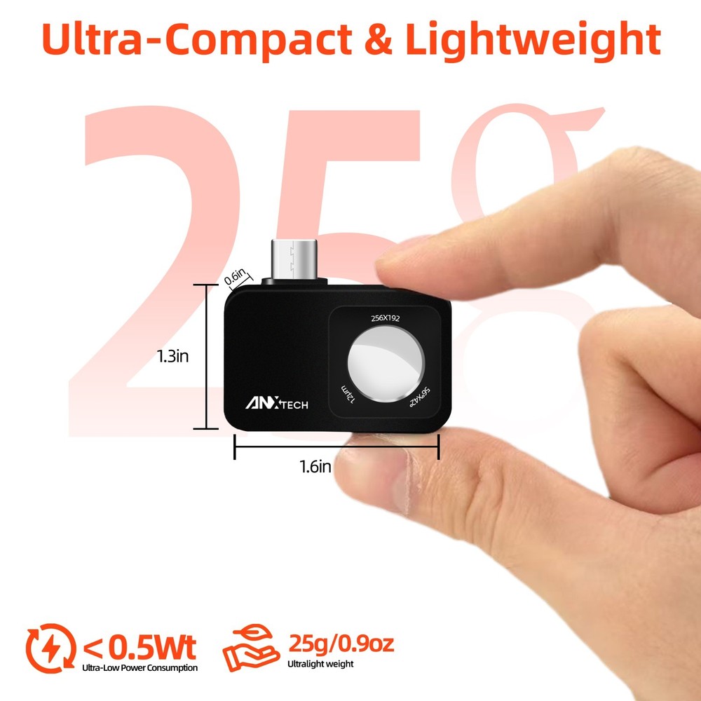 ANXTECH Mini Thermal Camera for Android Infrared Imaging Temperature Camera