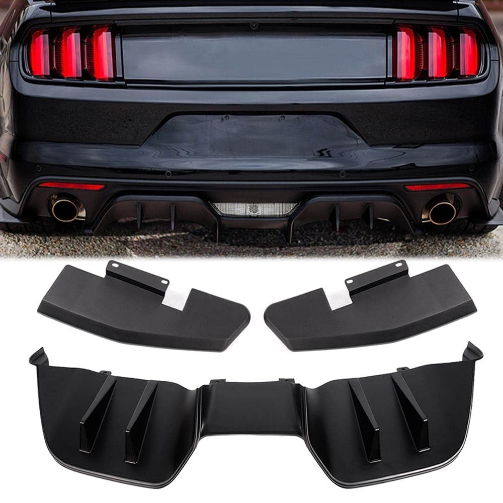 Rear Bumper Lip Diffuser for Mustang 2015-2017 3PCS Set