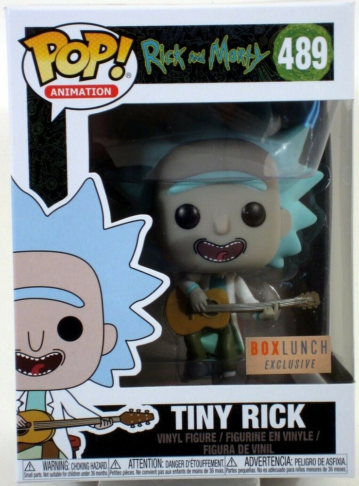 Funko POP Animation #489 Rick & Morty TINY RICK w/ Guitar - Box Lunch Exclusive