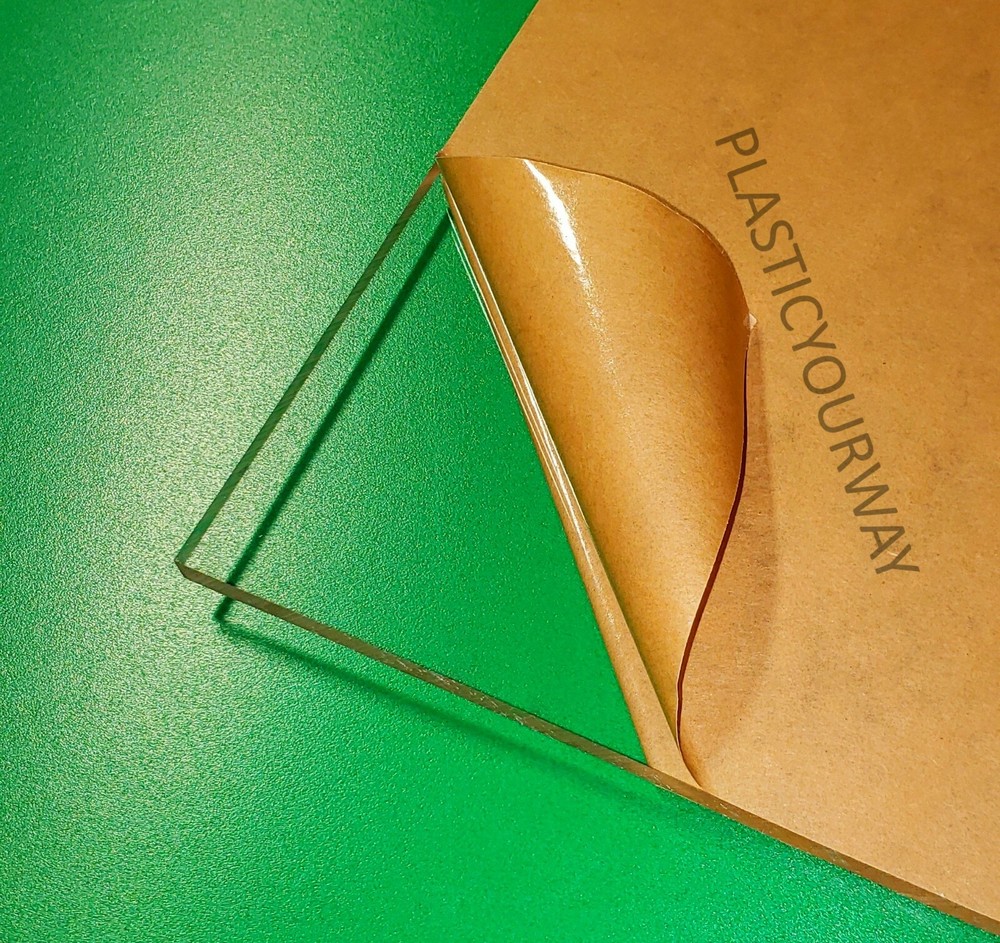 Clear Cast Acrylic Plastic Sheet 3/16" (.177") Custom Size (4pc)