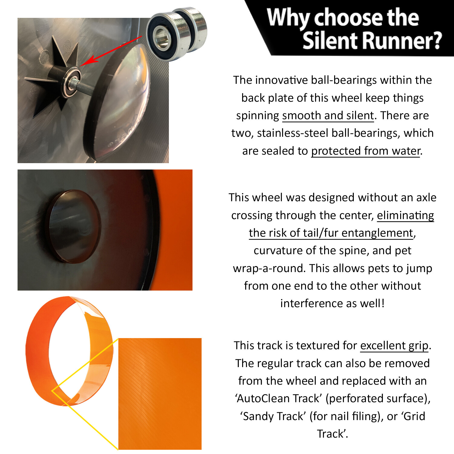 Silent Runner Wheel 12" Regular Exercise Wheel for Sugar Gliders, Rats, Hamsters