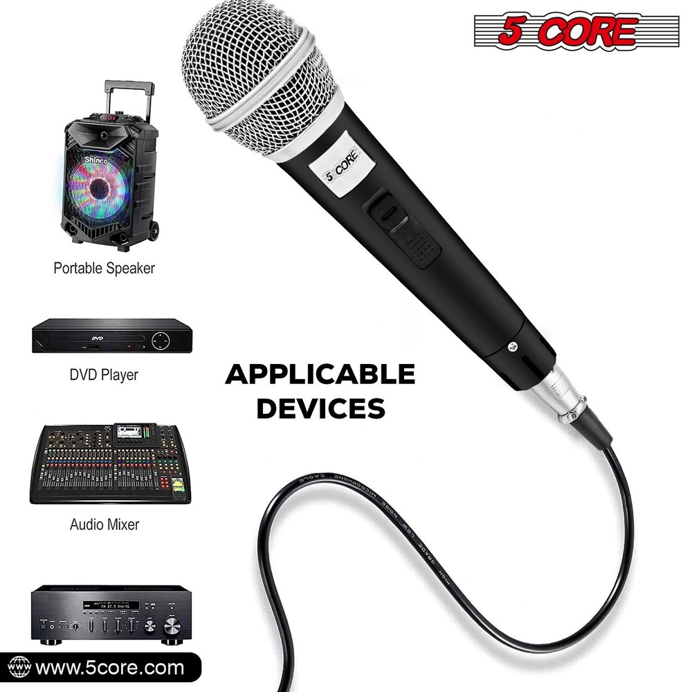 5Core Premium Vocal Dynamic Cardioid Handheld Microphone Unidirectional Mic