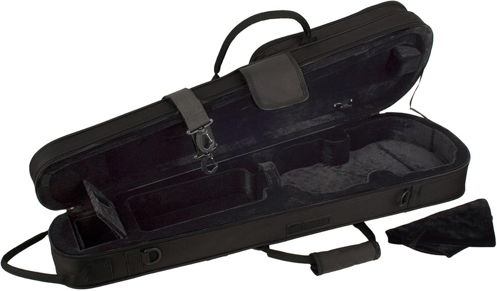 4 4 Violin Case Shaped Hard Shell Lightweight Protective Carrying Case Black