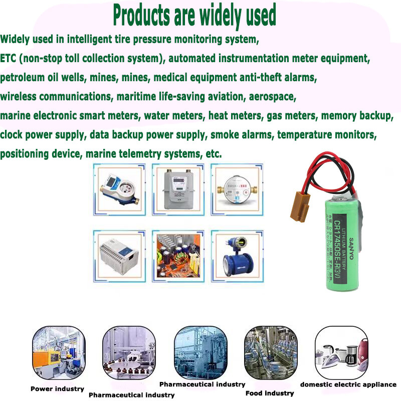 Lot CR17450SE-R 3V 2500mAh PLC Battery For FANUC A98L-0031-0012 CNC with Plug US