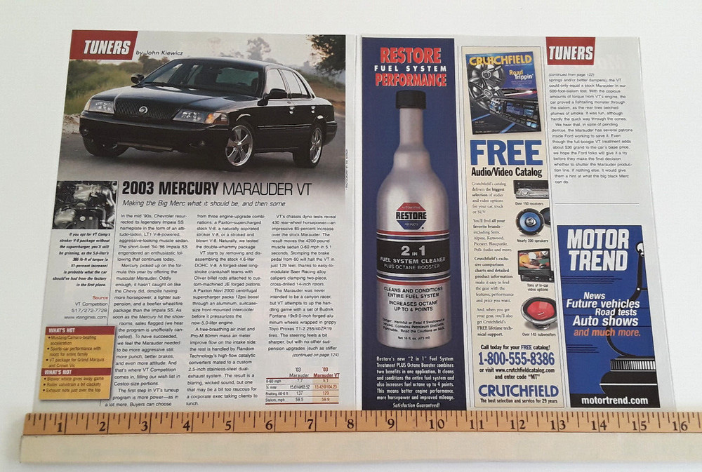 2003 MERCURY MARAUDER VT ORIGINAL ARTICLE