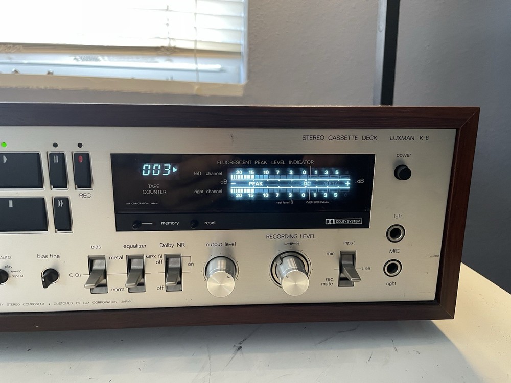 Luxman K-8 Stereo Cassette Deck (SERVICED)