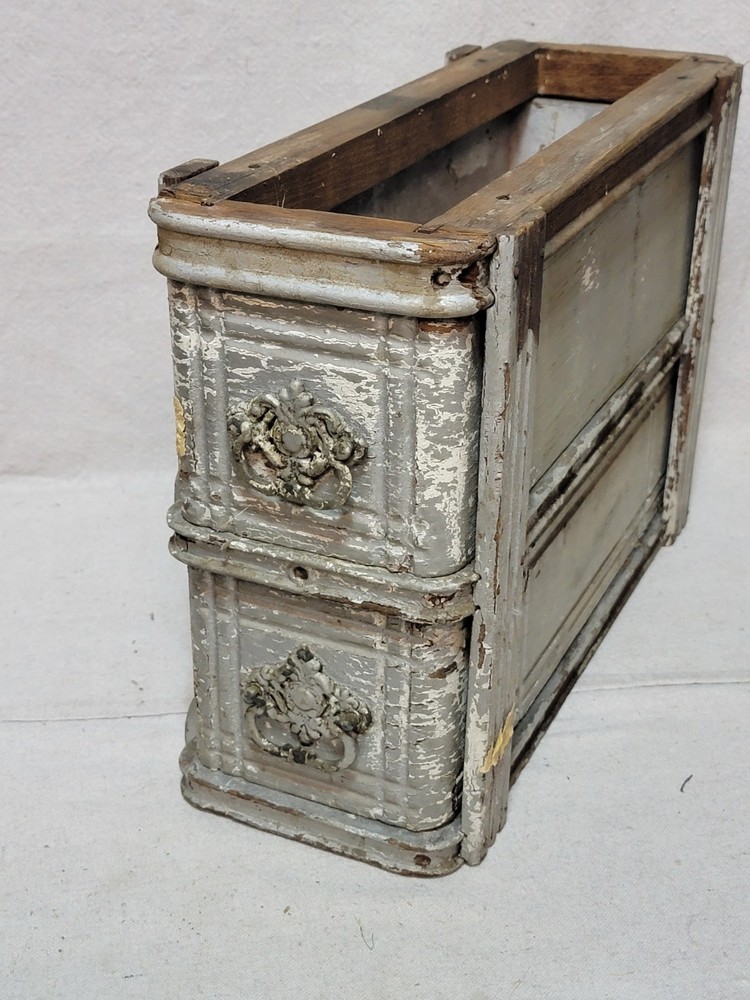 Antique Singer Sewing Machine Drawer Set 2 Drawers Rustic Decor Shabby Chic