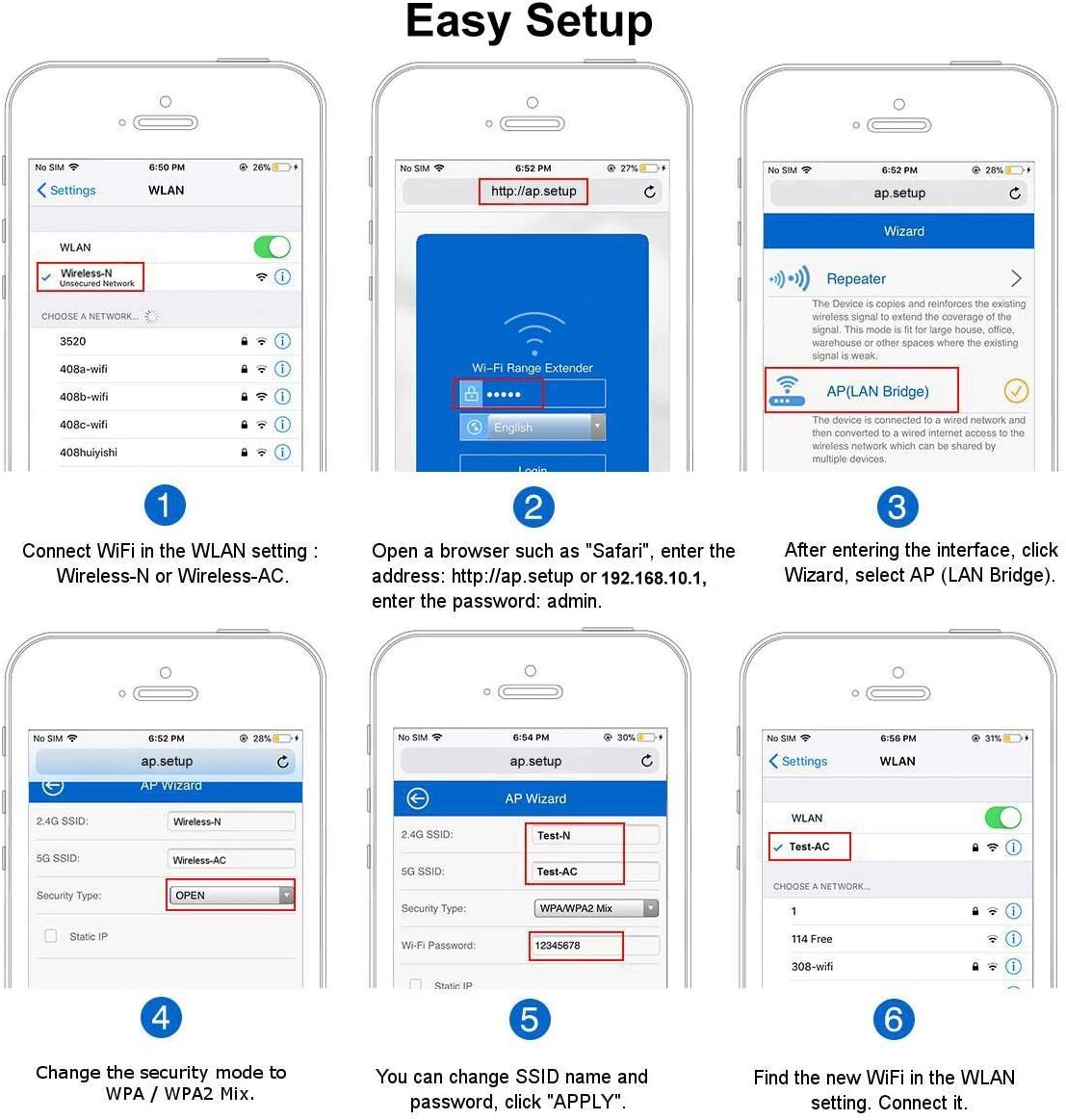 AC600 WiFi Long Range Extender Outdoor 2.4Ghz/5Ghz WiFi Repeater Weatherproof