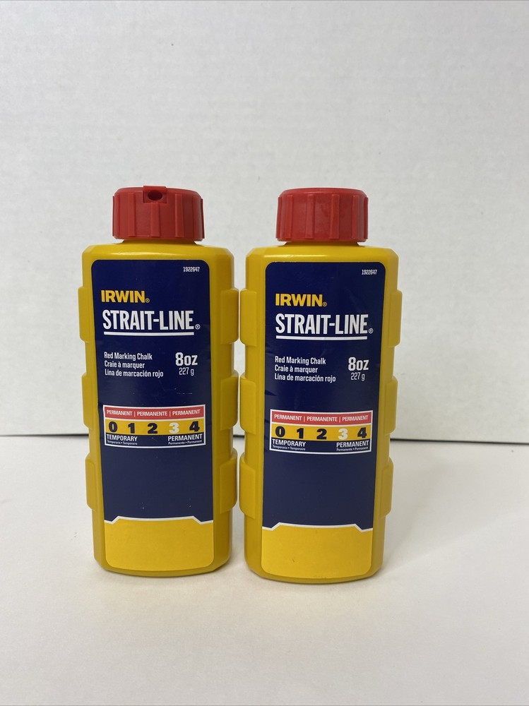 2 Irwin Strait-Line Permanent Marking Chalk 8 oz