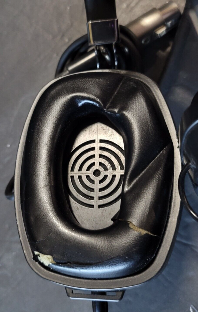 AS IS Clear-Com CC-60 Double Muff Over-Ear Headset with Microphone