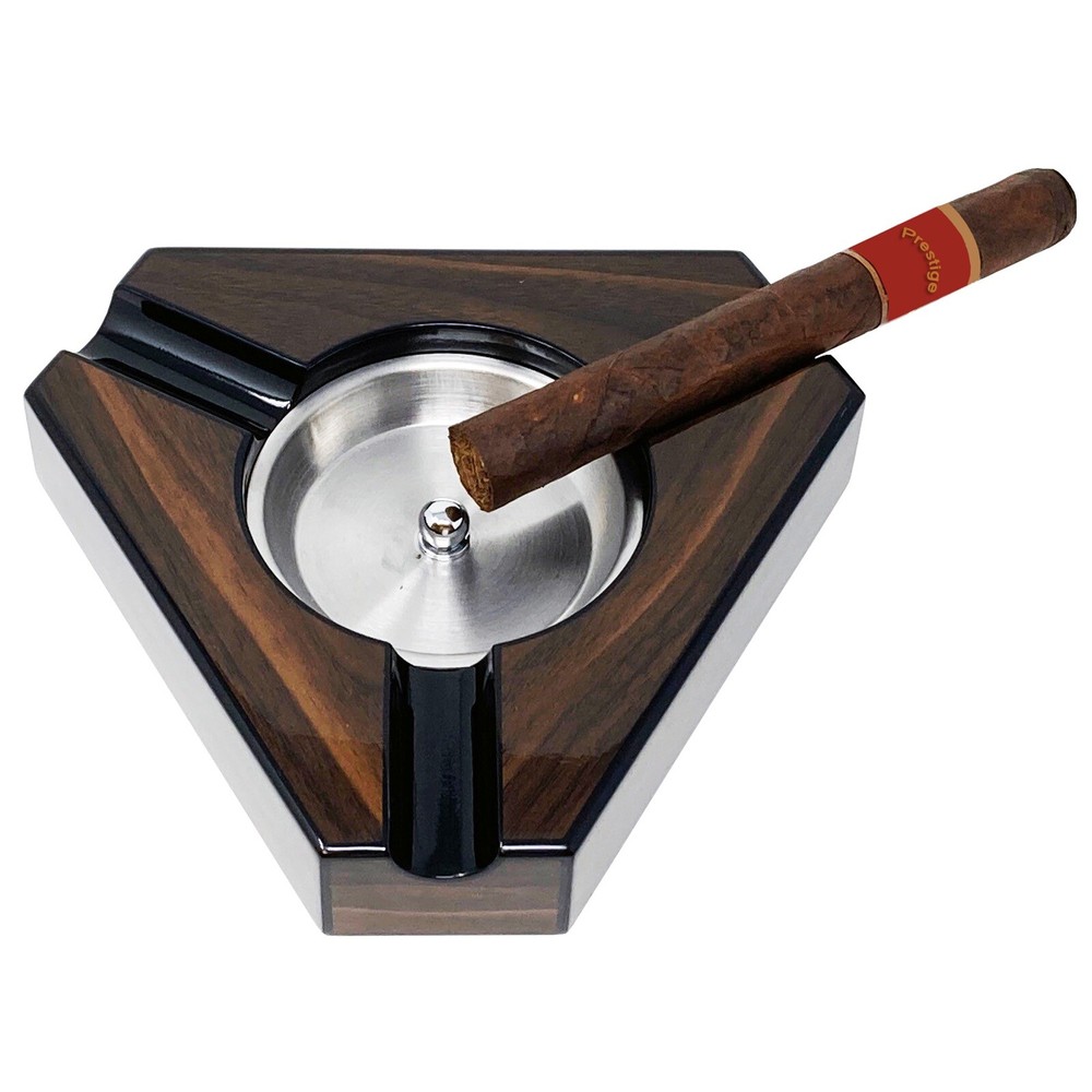 Dark Maple Triangular Ashtray