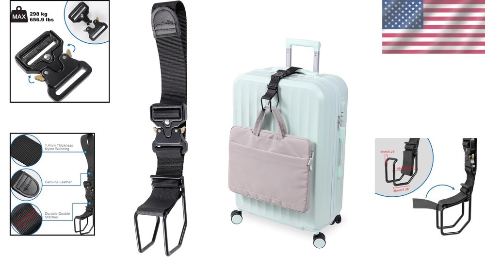 J Hook Luggage Strap with Metal Buckle