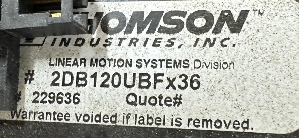 Thomson 2DB120UBFx36 SuperSlide 36" Linear Table
