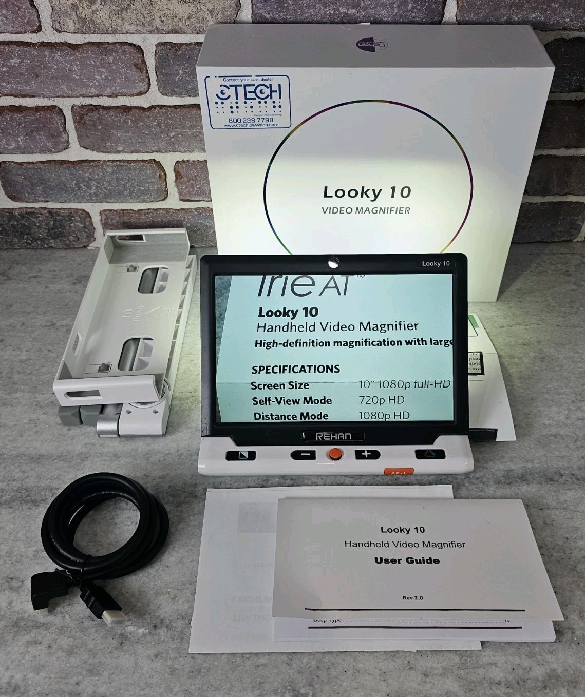 Rehan Looky 10 Low Vision Color Video Magnifier With Stand Pre-owned No Charger